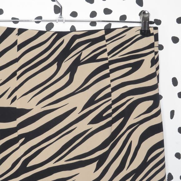 Sanctuary Tan Zebra Animal Print Midi A-Line Slip Skirt - Picture 5 of 7